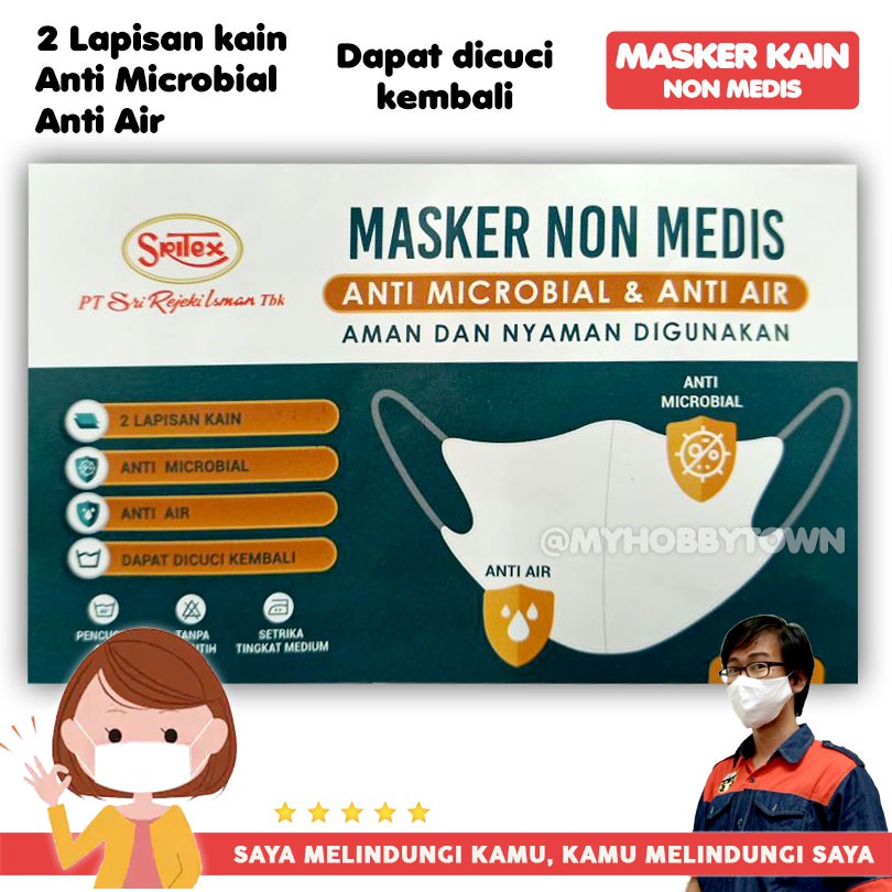 Masker Non Medis Sritex Anti Microbial Waterproof Anti Air