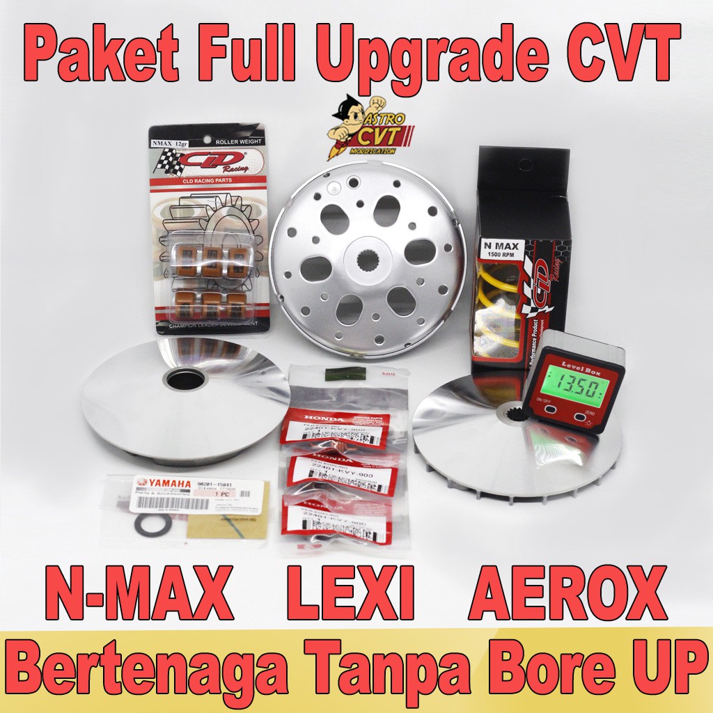 FULL UPGRADE CVT NMAX 155 AEROX 155 LEXI 125 Per CVT Racing Roller Roler Kampas Ganda Nmax Shopee Indonesia