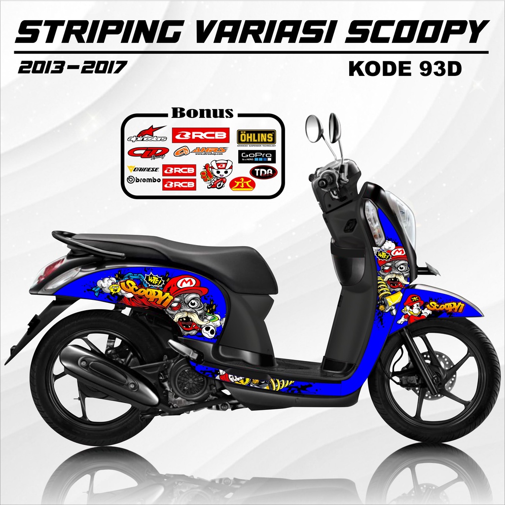 Striping Scoopy Sticker Scoopy 2013/2017 Variasi Kode 93