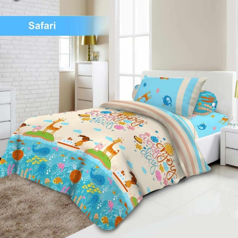 BED COVER SET NEW VITO SINGLE 120X200 MOTIF TERLARIS SAFARI