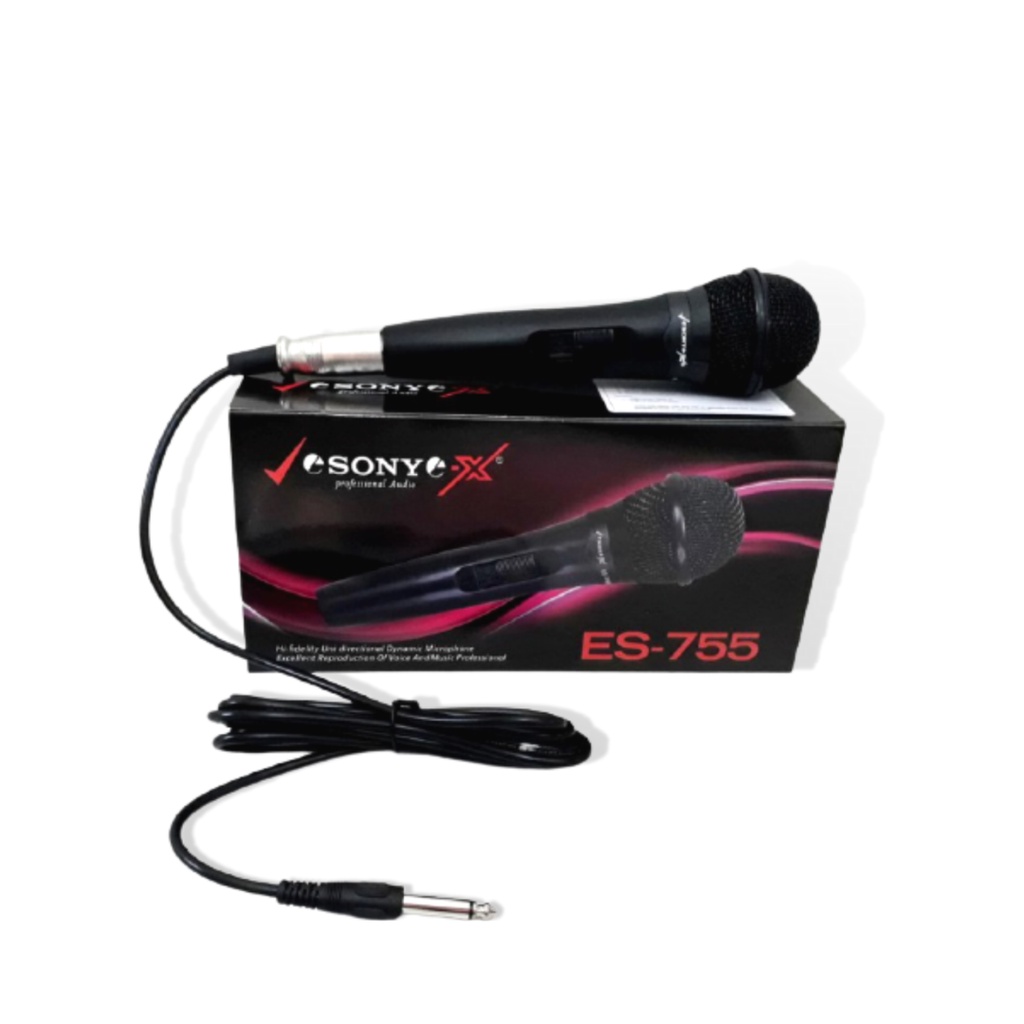 MIC KARAOKE KABEL SONY ES-755 MURAH MICROPHONE KARAOKE MIC VOCAL KABEL MIC SONY ES-755