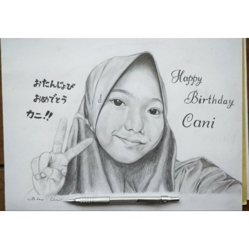 Sketsa wajah/ Gambar wajah + bingkai