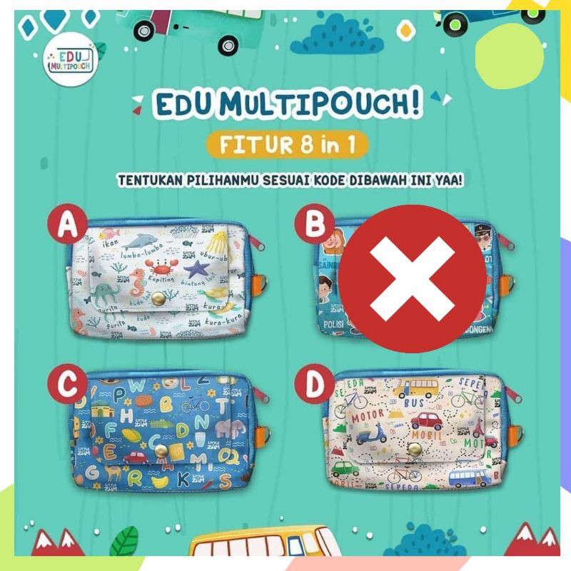 CLEARANCE SALE Dompet Pouch Keluarga Anak Laki Laki dan Perempuan Edu Multipouch Multi Fungsi Tempat HP Kartu Tisu Anti Droplet Tali Leher Premium Diskon Murah