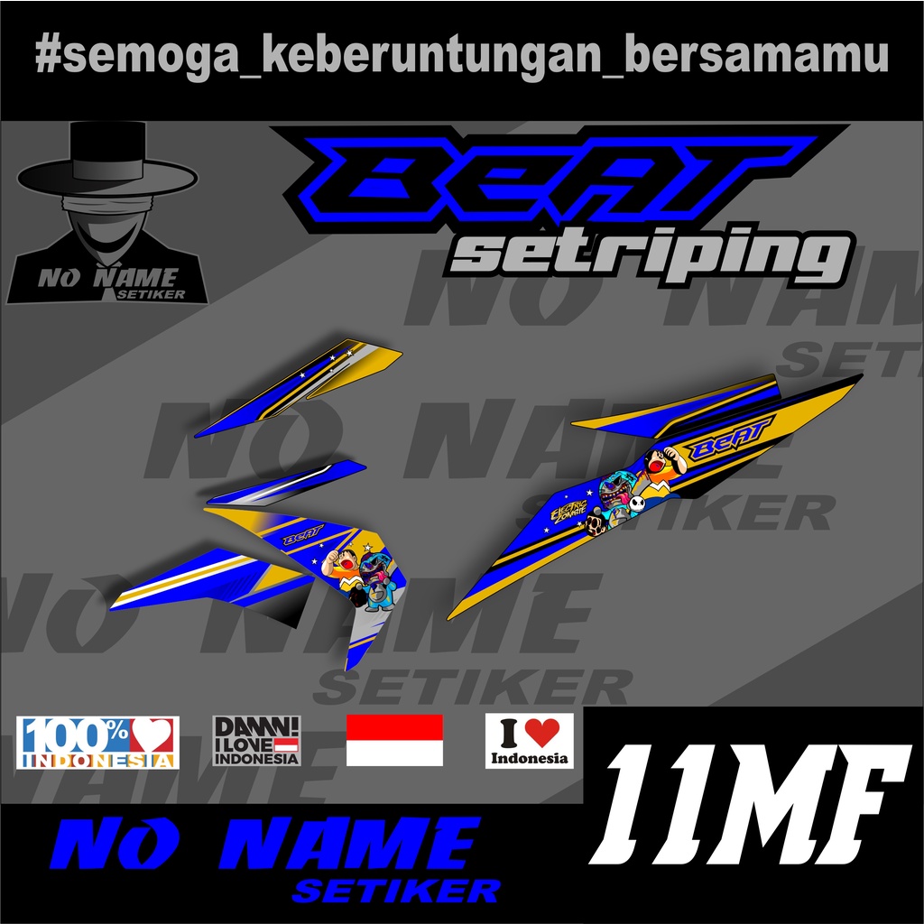 Striping stiker beat mandalika racing team (mf11) Motor Beat 2016 2017 2018 2019 Fi 001