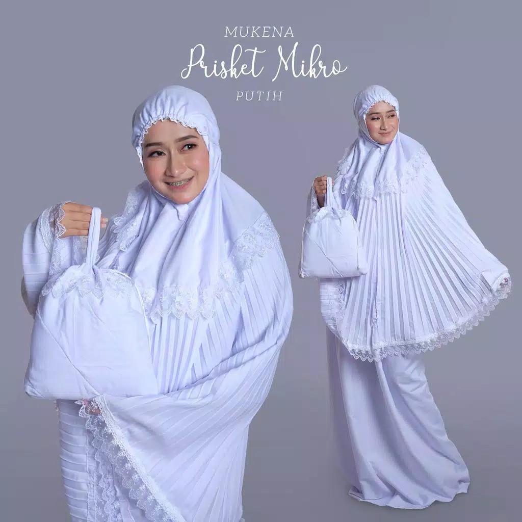 Gudang_mukenaku MUKENA DEWASA PLISKET MIKRO bahan katun aplikasi renda premium import jumbo size fit XXL