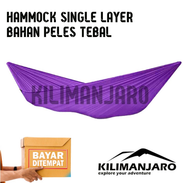 (Bisa COD) Hammock 250X150 camping bahan peles tebal ayunan gantung full bartex