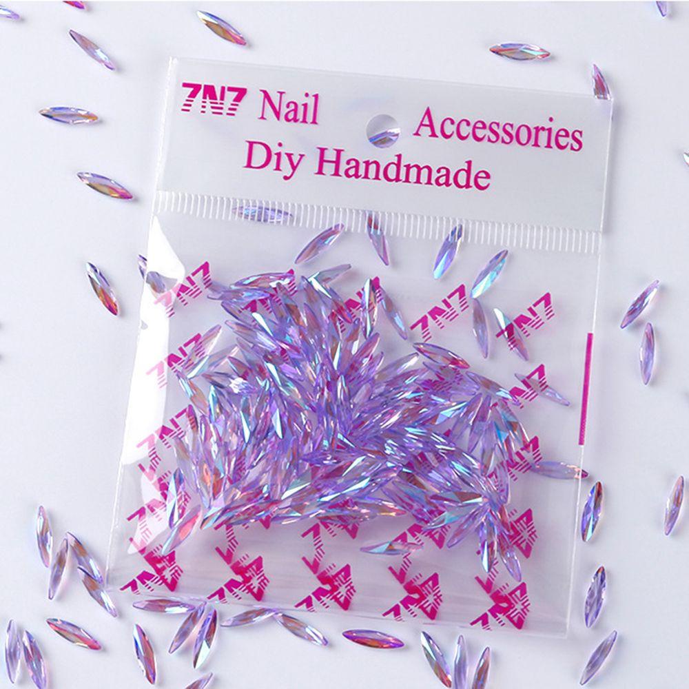 AUGUSTINA Agustina Mata Kuda Kuku Rhinestones Glitter Warna-Warni Permata Kaca Batu Nail Art Perhiasan DIY Manicure Aksesoris Kerajinan Beads Nail Charms