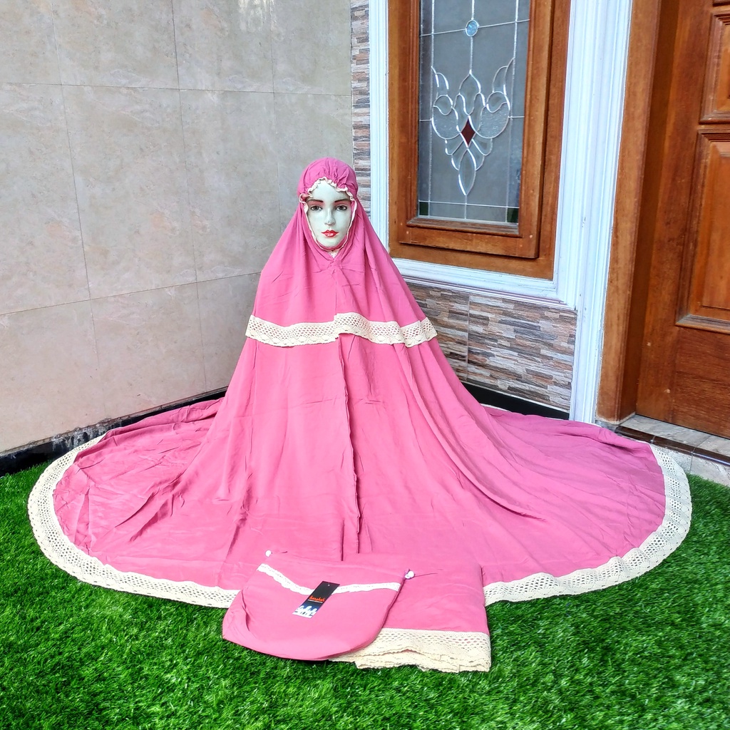 Mukena Rayon Polos Renda Setelan Putusan Dewasa Remaja