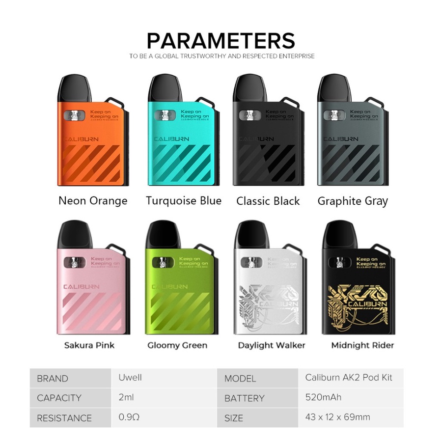 Uwell Caliburn AK2 520mAh Pod Kit by Uwell Tech Authetic