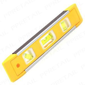 230mm Beam Magnetic Spirit Level 3 TUBES Torpedo 9&quot;