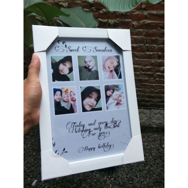 FIGURA CUSTOM GRID PHOTO+Foto/ uk. 20x30 cm [ 10R ]/frame kaca/frame figura/hadiah customd