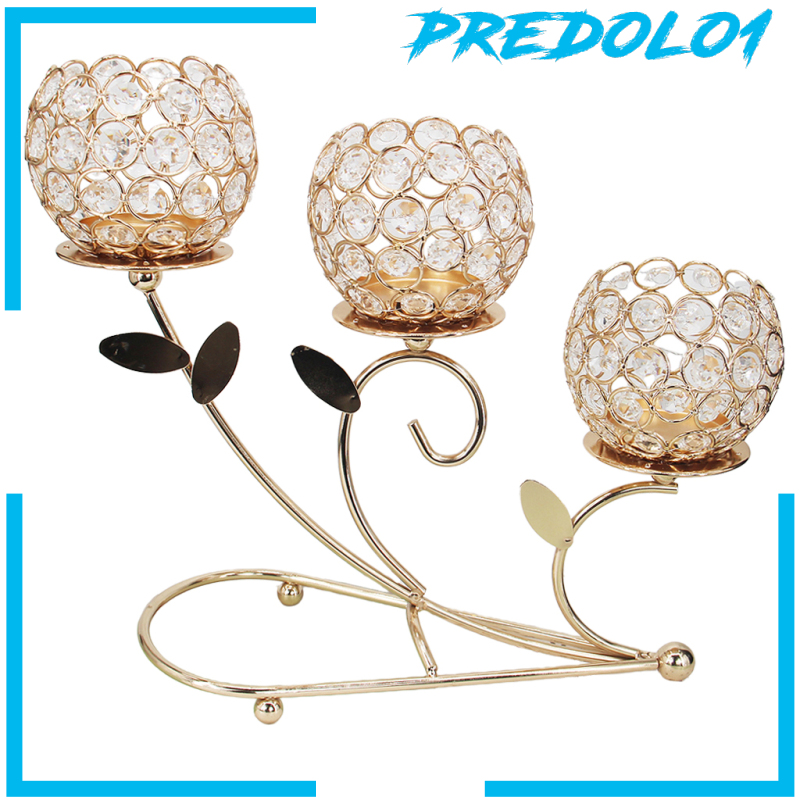 (Predolo1) Tempat Lilin Bentuk Candelabra Untuk Dekorasi Meja / Pernikahan / Rumah