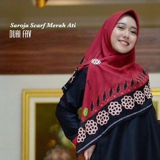 SAROJA SCARF PERDANA MAROON BY DUAI FAV