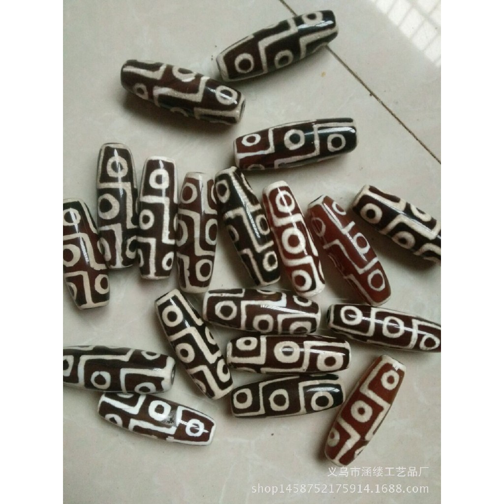 Tibet Natural Agate Nine Eyes Dzi Beads Diy Tibetan Beads Jewelry Accessoires Rajarta