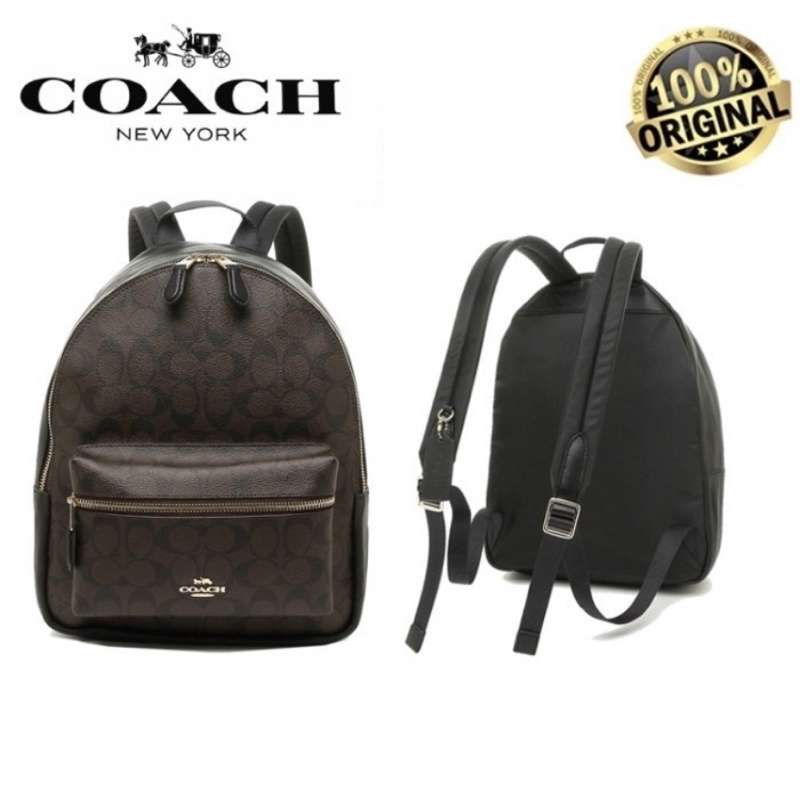 MEDIUM CHARLIE BACKPACK IN SIGNATURE CANVAS (COACH F32200)