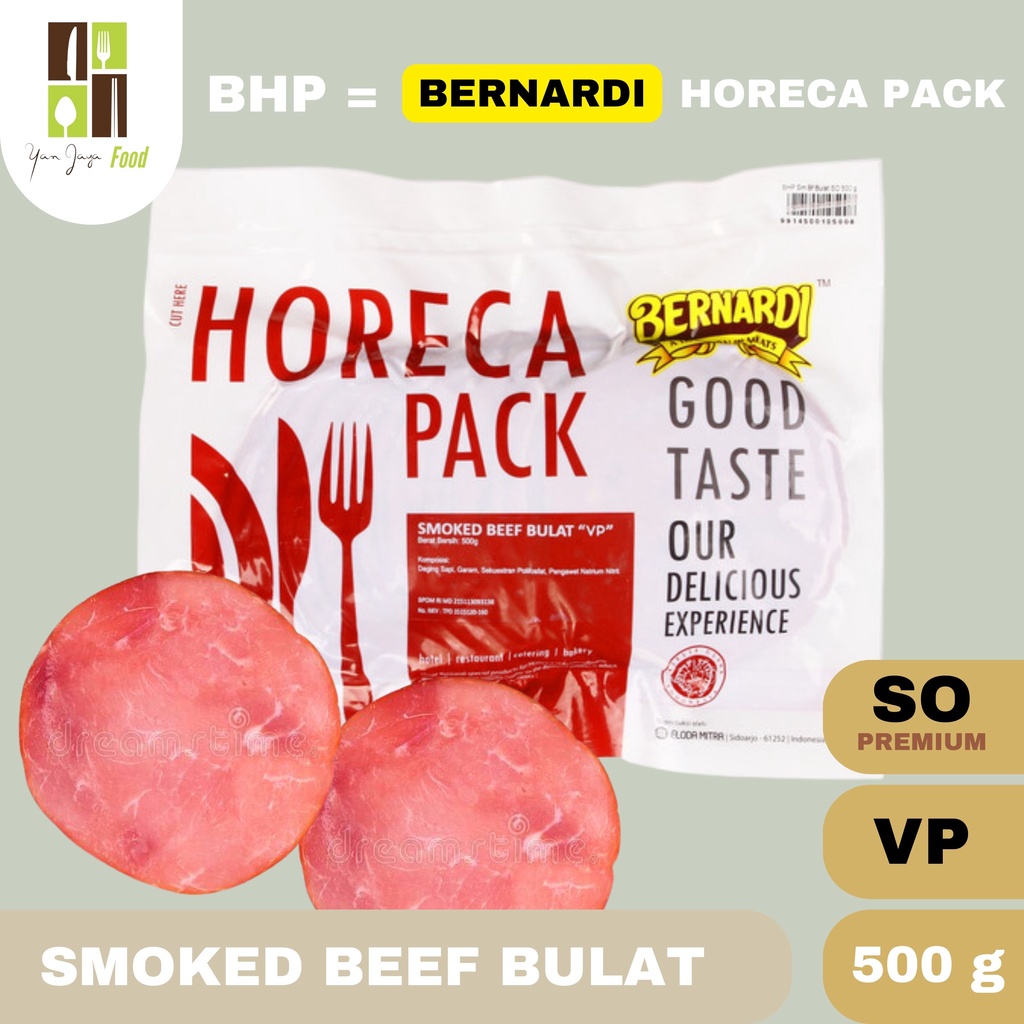 Bernardi Horeca Pack Smoked Beef Bulat &amp; Kotak [VP/SO] 500GR