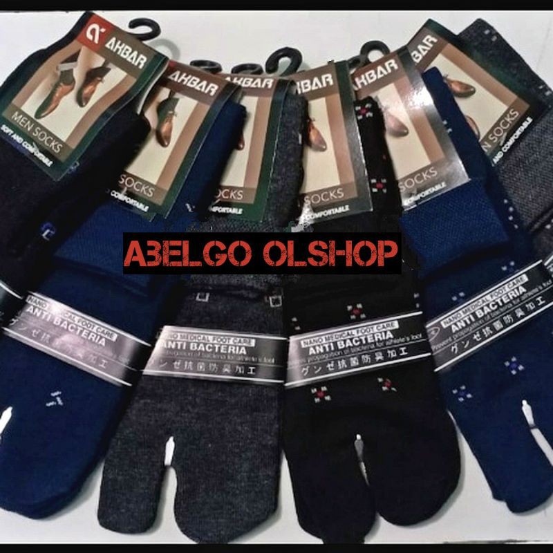 12 pasang- kaos kaki jempol pria anti bakteri/kaos kaki jempol casual panjang motif