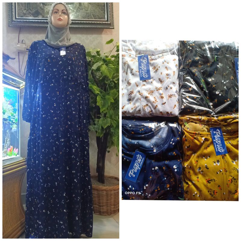 Gamis hyget rempel/gamis hyget motif bunga/gamis rempel all variasi motif