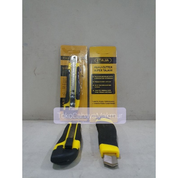 Cutter Pisau Besar Etalia - Pisau Cutter Super Tajam + Refill 3 Cutter