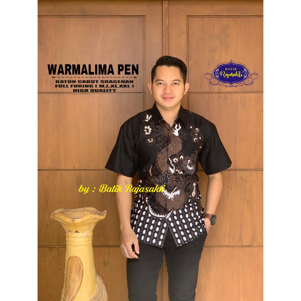 WARMALIMA RAJASAKTI KEMEJA BATIK SOLO PRIA LENGAN PENDEK LAPIS FURING ATASAN BATIK PREMIUM MODERN KATUN HALUS BAHUWIRYA  BANAMITRA BANAMITRA PUTIH BANGSAWAN BAYU PUTRA BERLIAN BIRU BHARATAYUDA BIMASENA BIRENDRA BIRU INDAH BRAHMAKERTA BRAHMAKERTA MERAH BUD