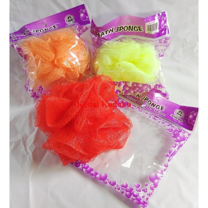 SPONS MANDI / SHOWER PUFF WARNA per pcs