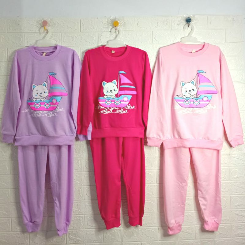 Setelan Sweater Import Anak Perempuan Usia 6 - 15 tahun | Stelan Baju Switer dan Celana Anak Cewek