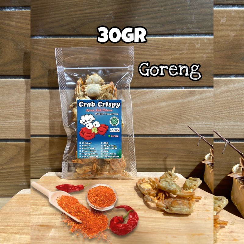 

Baby Crab 30gr GORENG HALAL MUI