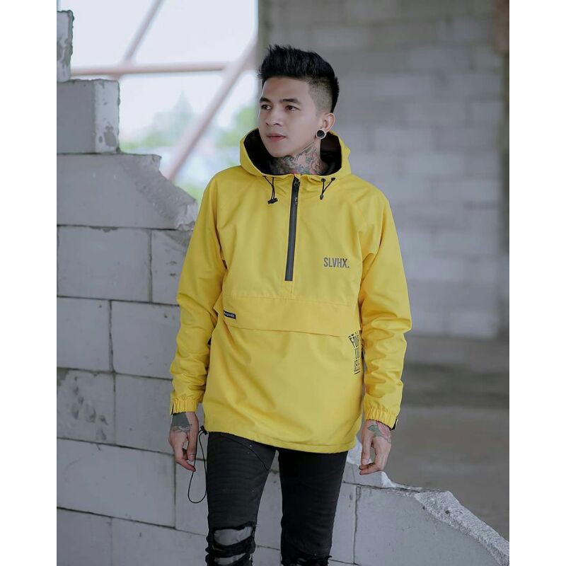 Jaket Cougle Dream Big Jaket Parasut Jaket Outdoor Jaket Pria Jaket Salviohexia Kuning