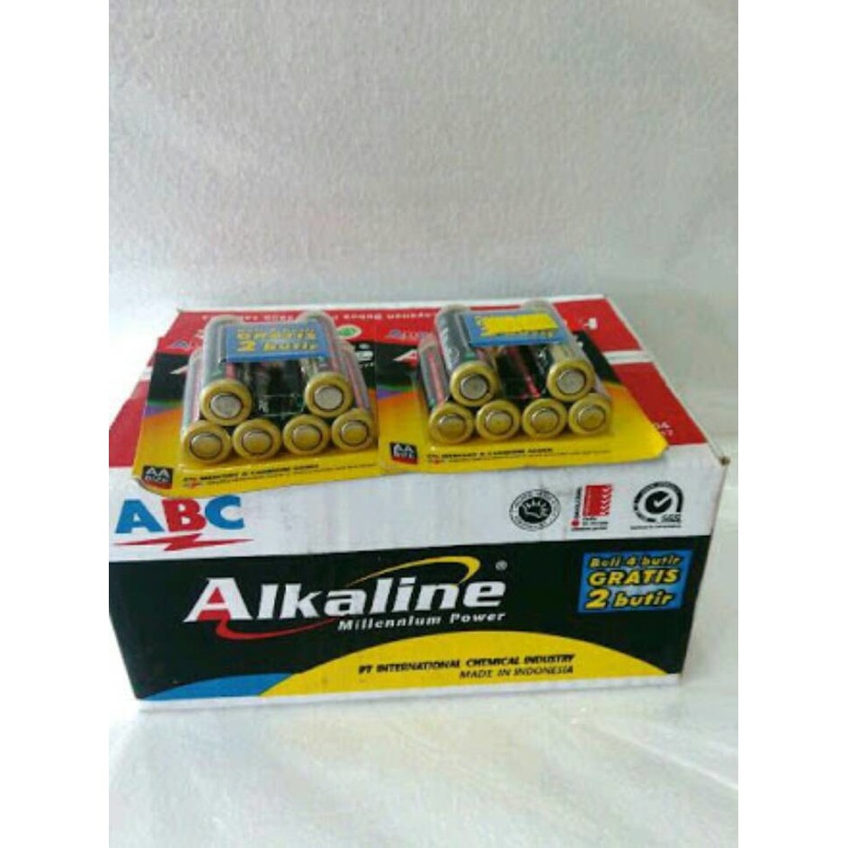 BATERAI ALKALINE ABC AAA ISI 6 (KECIL) GROSIR ( utk remote ac,dll)