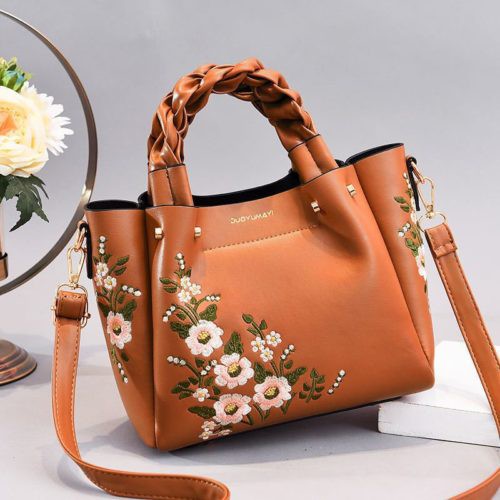 BQ 3019 GI 01875 GT 1625 RISCE TAS HAND BAG MOTIF BUNGA IMPORT WANITA CEWEK JT EL 484 CR 7176