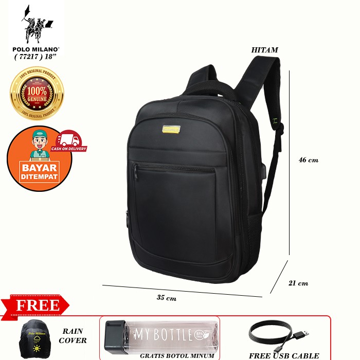 TAS RANSEL SEKOLAH PRIA POLO CAVALLO  77217 Tas Pria TAS RANSEL IMPORT RANSEL 18Inch RANSEL MURAH