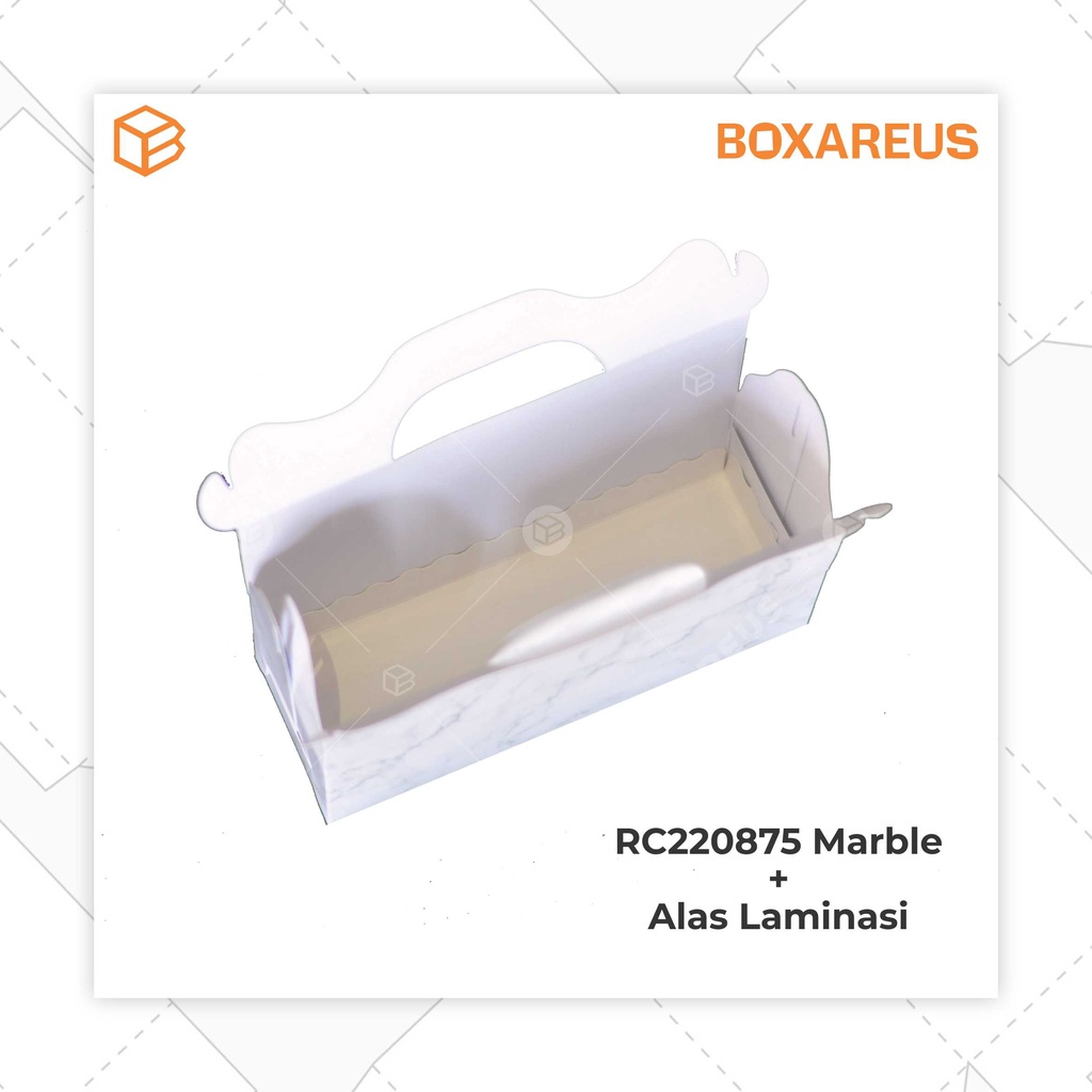 Rollcake Box, Brownies Box, Packaging, Dus, Kotak | RC220875 Marble (20pc)