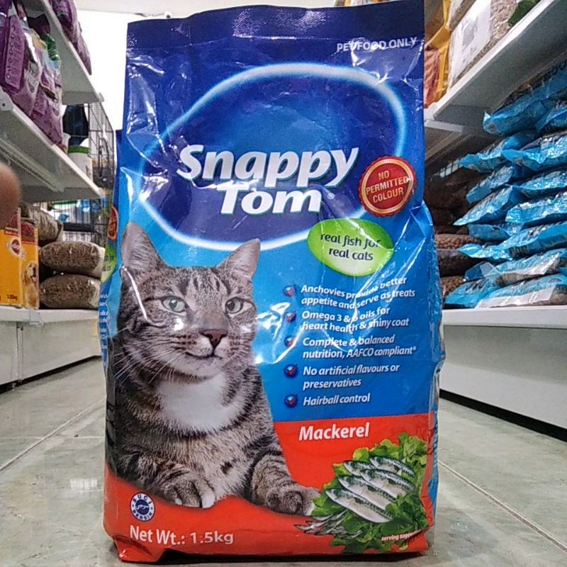 makanan kucing Snapy Tom Mackerel 1,5 kg