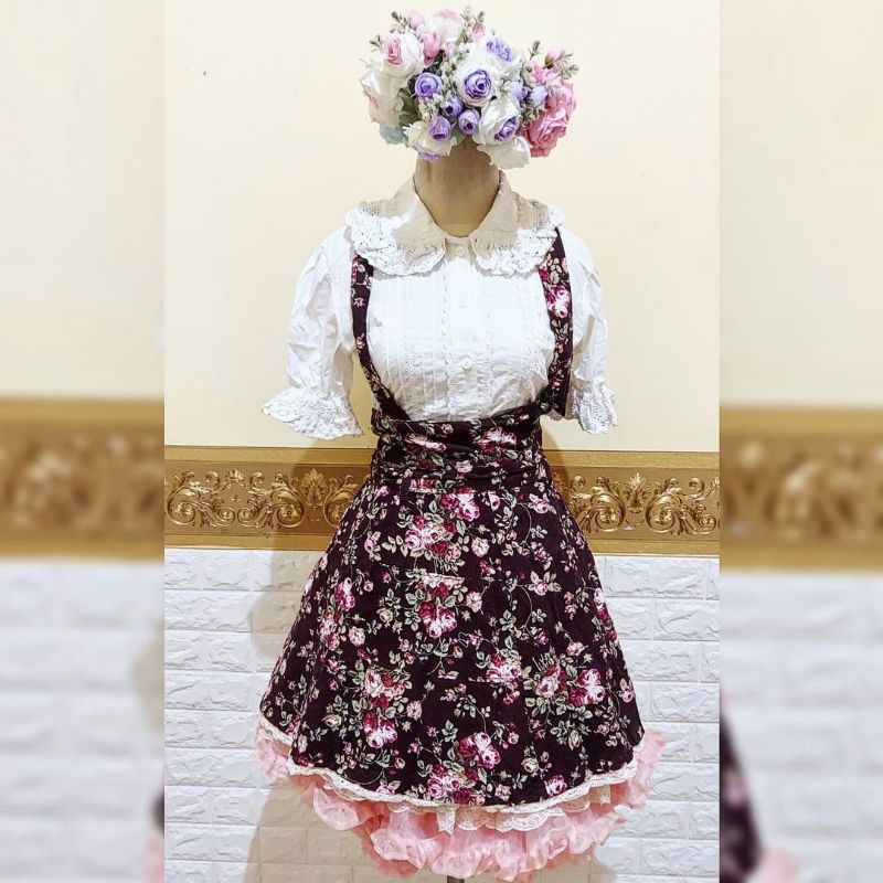 Ank Rouge Floral JSK X Kawaii Inner Lolita