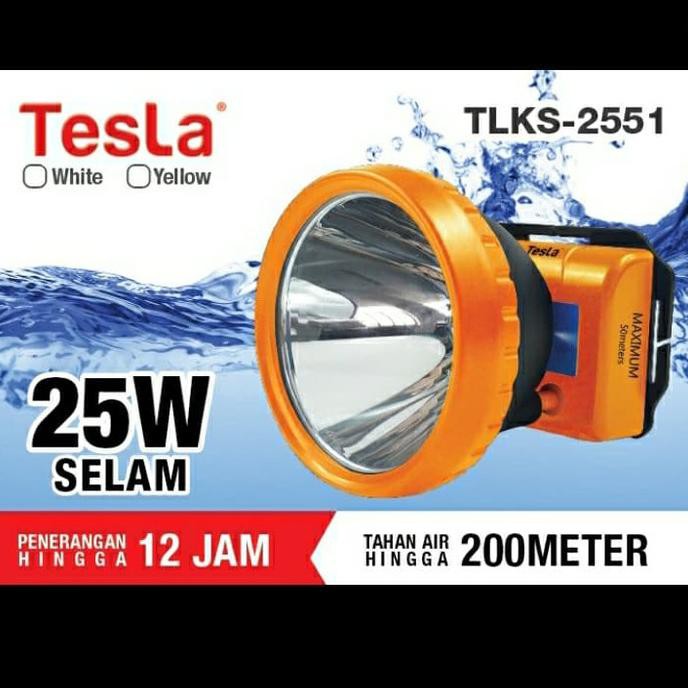 Senter Kepala Selam / waterproof TESLA 25W