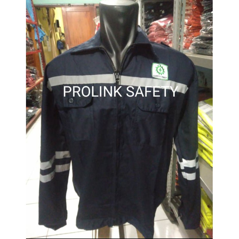 SERAGAM SAFETY RESLETING DONGKER FREE LOGO K3 BENDERA KAIN DRILL