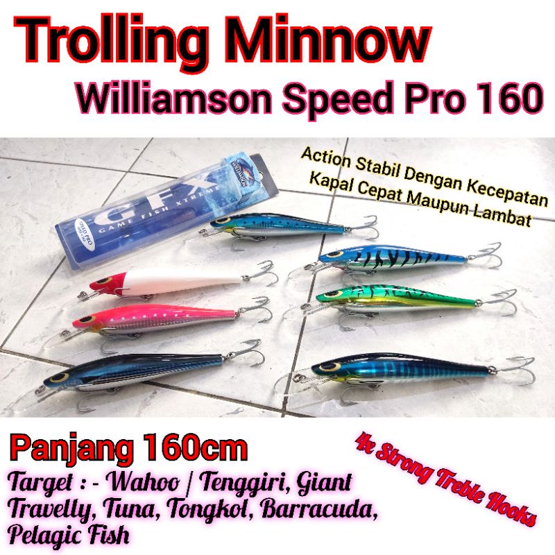 Umpan Trolling Minnow Williamson Speed Pro 130 dan 160