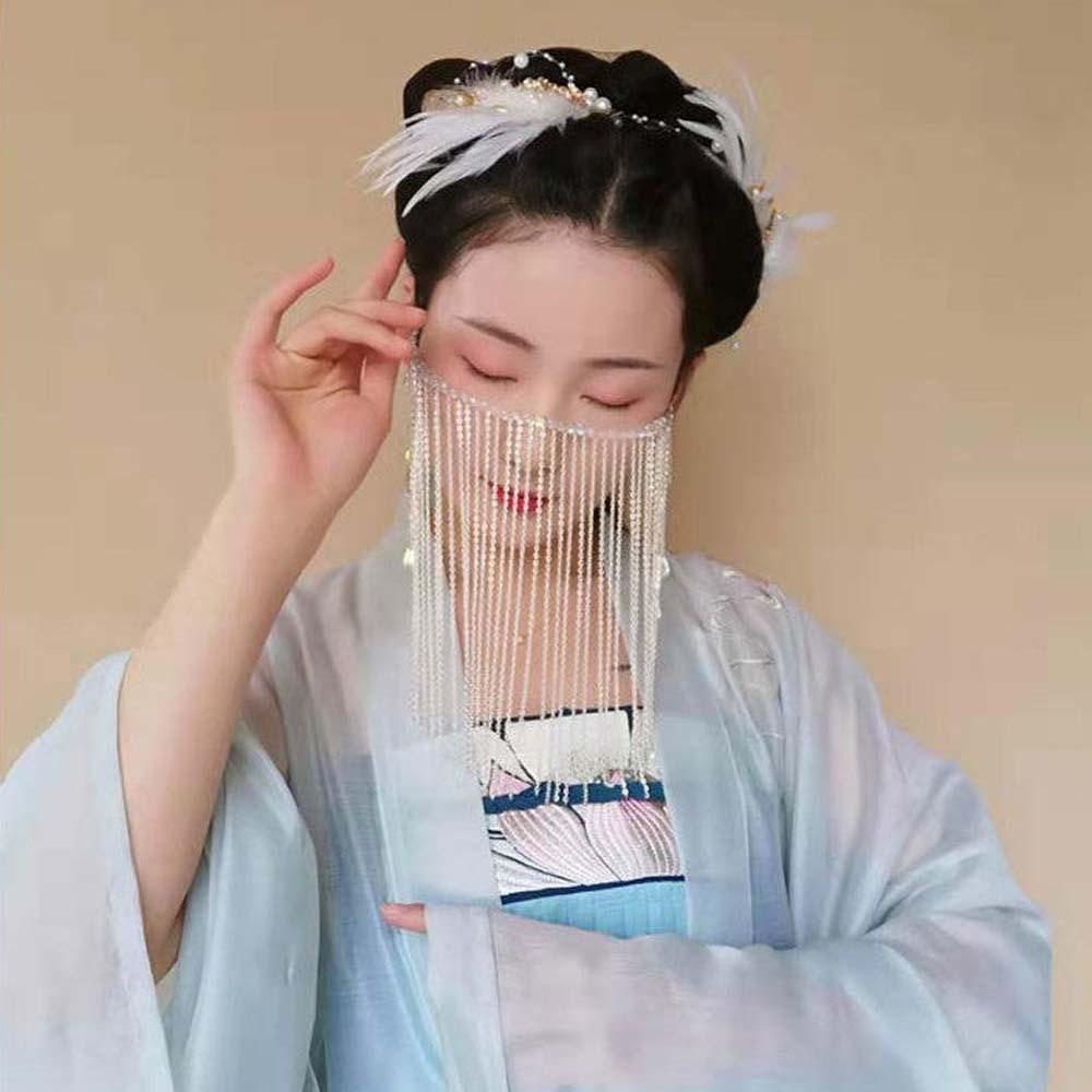 Needway Hanfu Bulang Temperamen Gadis Rantai Gaya Kuno Alloy Aksesoris Rambut