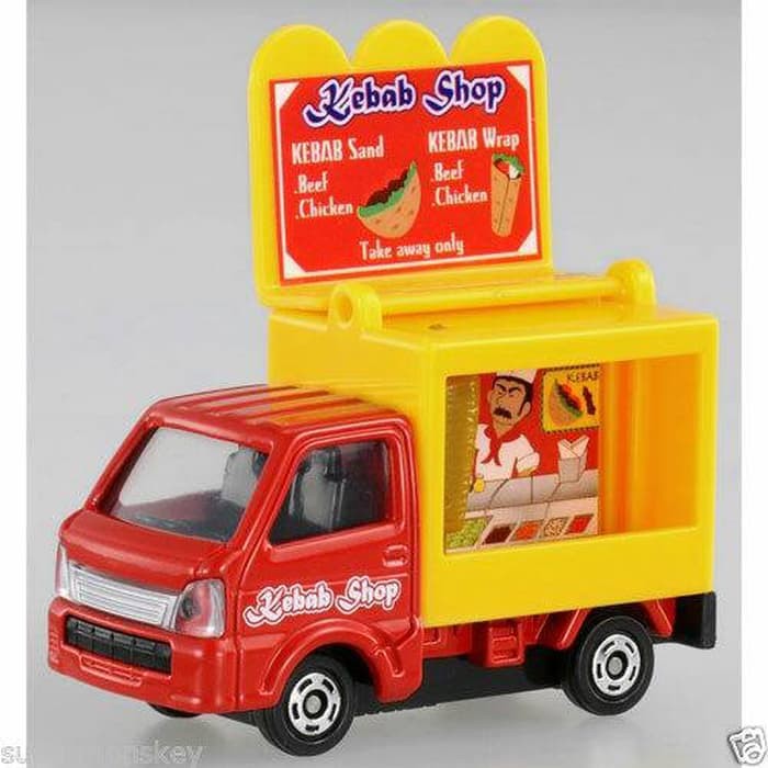 Tomica Reg 57 Suzuki Carry Mobile Catering Truck (Red Yellow)