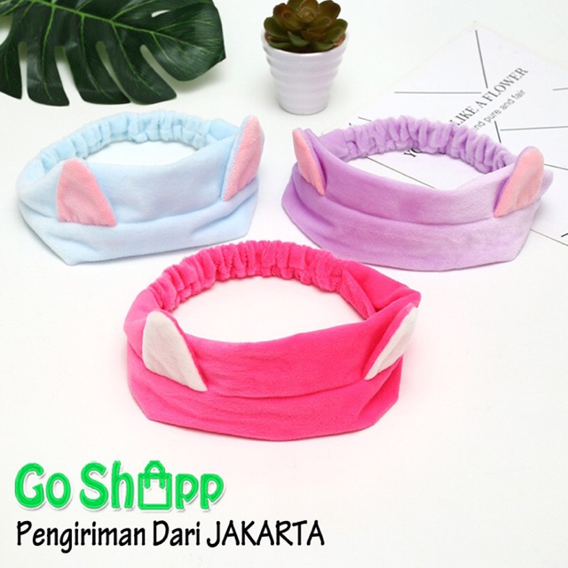 Bando Lucu Motif Kuping - Bando Bandana Fashion Korea - Bando Wanita - Headband Import [B02]