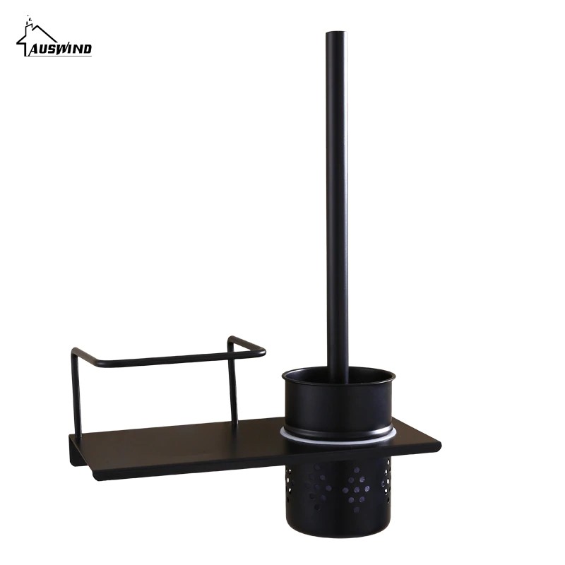 Antique Black Toilet Brush Holders Bathroom Accessories Sets Simple Modern Style Black Finish Bath Shopee Indonesia