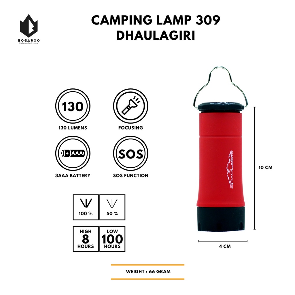 Lampu Tenda CL-309 Dhaulagiri - Lampu Tarik - Lampu Camping LED - lampu hiking - lampu outdoor