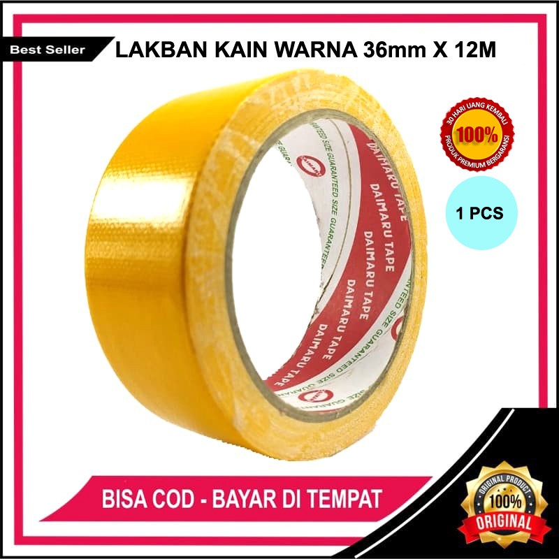 

Lakban Kain Warna Ukuran 36mm X 12M /Daimaru Clothtape /Lakban Kliping