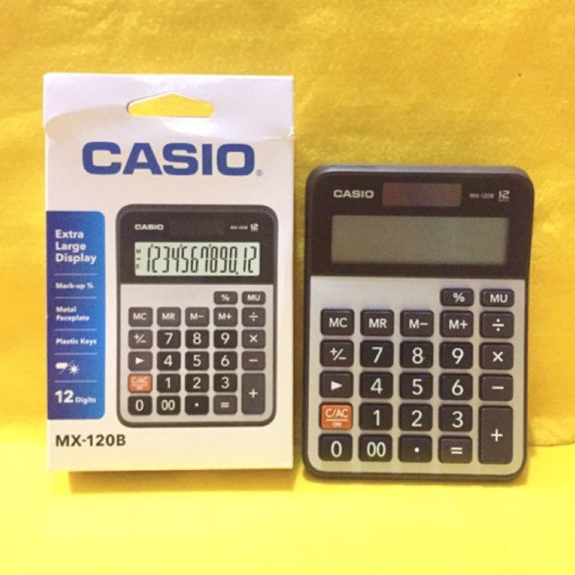 

Kalkulator 12 digits ORI merk Casio MX-120B