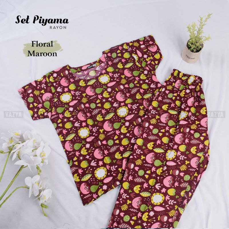 Set Piyama Rayon Motif ( Katalog 1 )