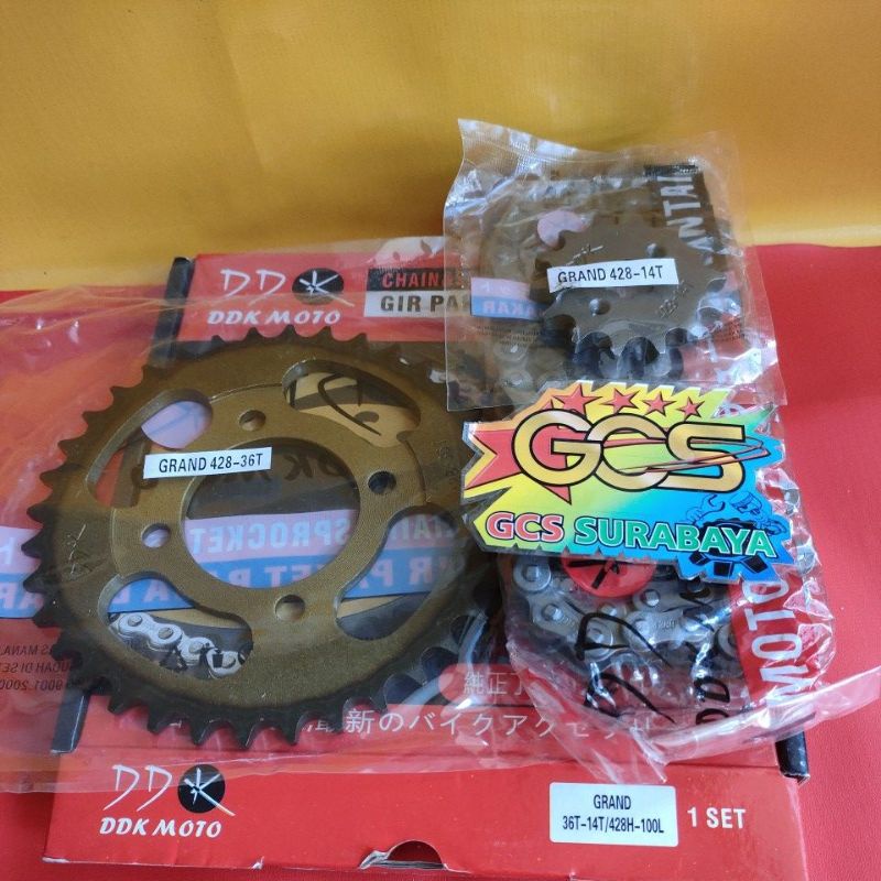 GEAR SET,GER SET,GIR PAKET FULL SET GRAND, LEGENDA,PRIMA,STAR BAJA BAKAR DDK MOTO