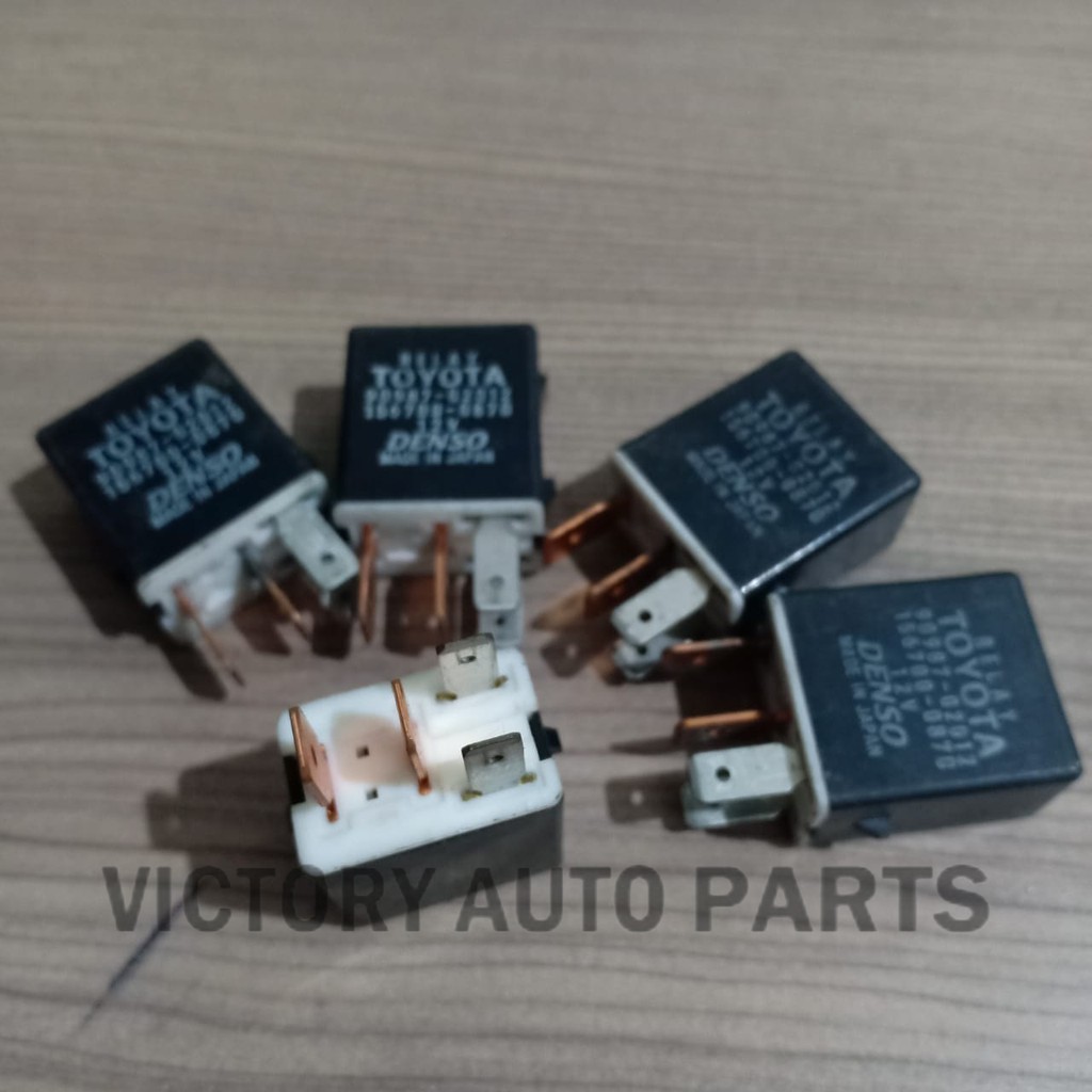 Relay toyota 4 kaki 4pin 90987-02012 156700-0870 ORI COPOTAN DENSO JAPAN