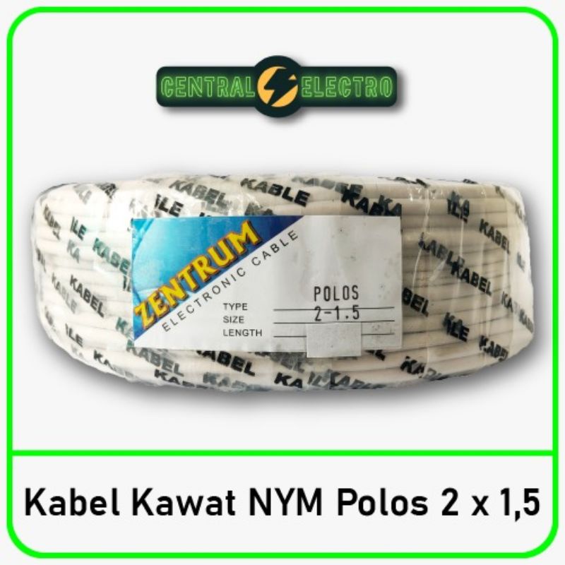 Kabel Listrik Kawat NYM Polos 2 x 1.5 (50 Meter)