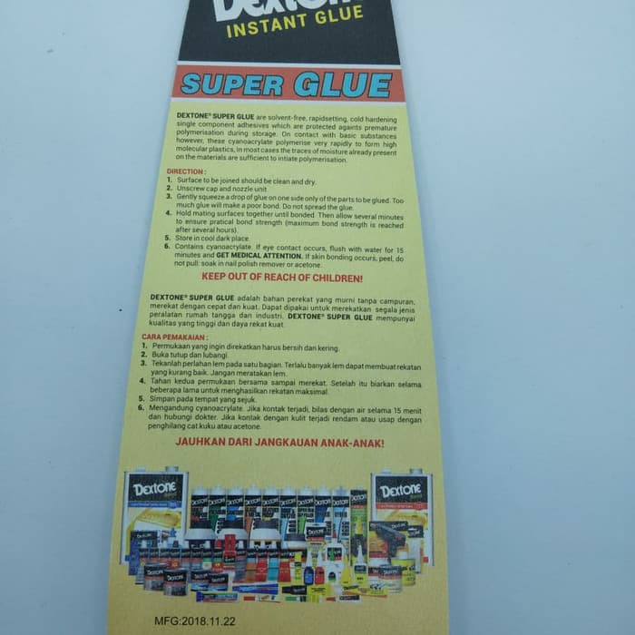 

DEXTONE INSTAN GLUE / LEM ALTECO SUPER LENGKET KUALITAS TINGGI
