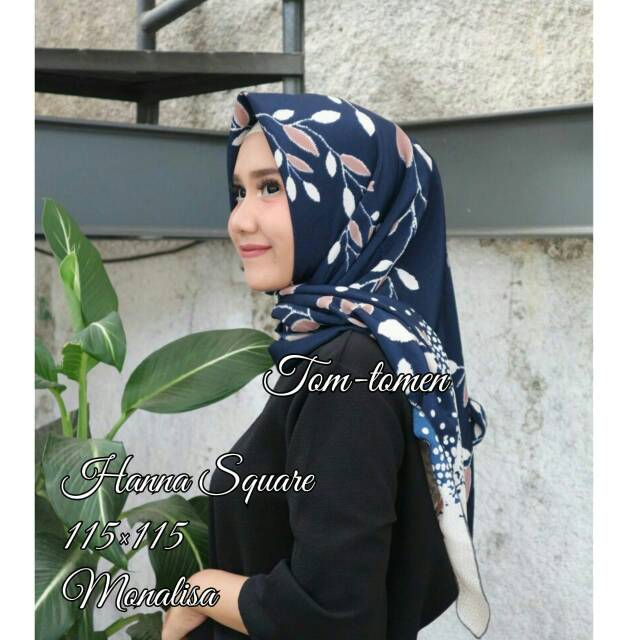 HANNA SQUARE HIJAB SEGI EMPAT / SQUARE MOTIF / HIJAB MOTIF/SCARF MOTIF